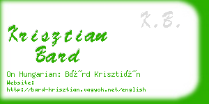 krisztian bard business card